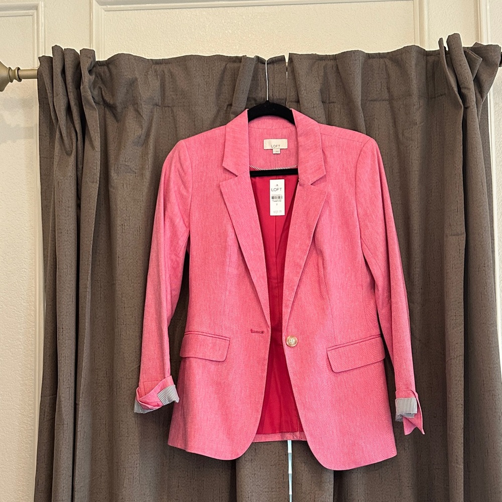Women's Pink Blazer Loft NWT